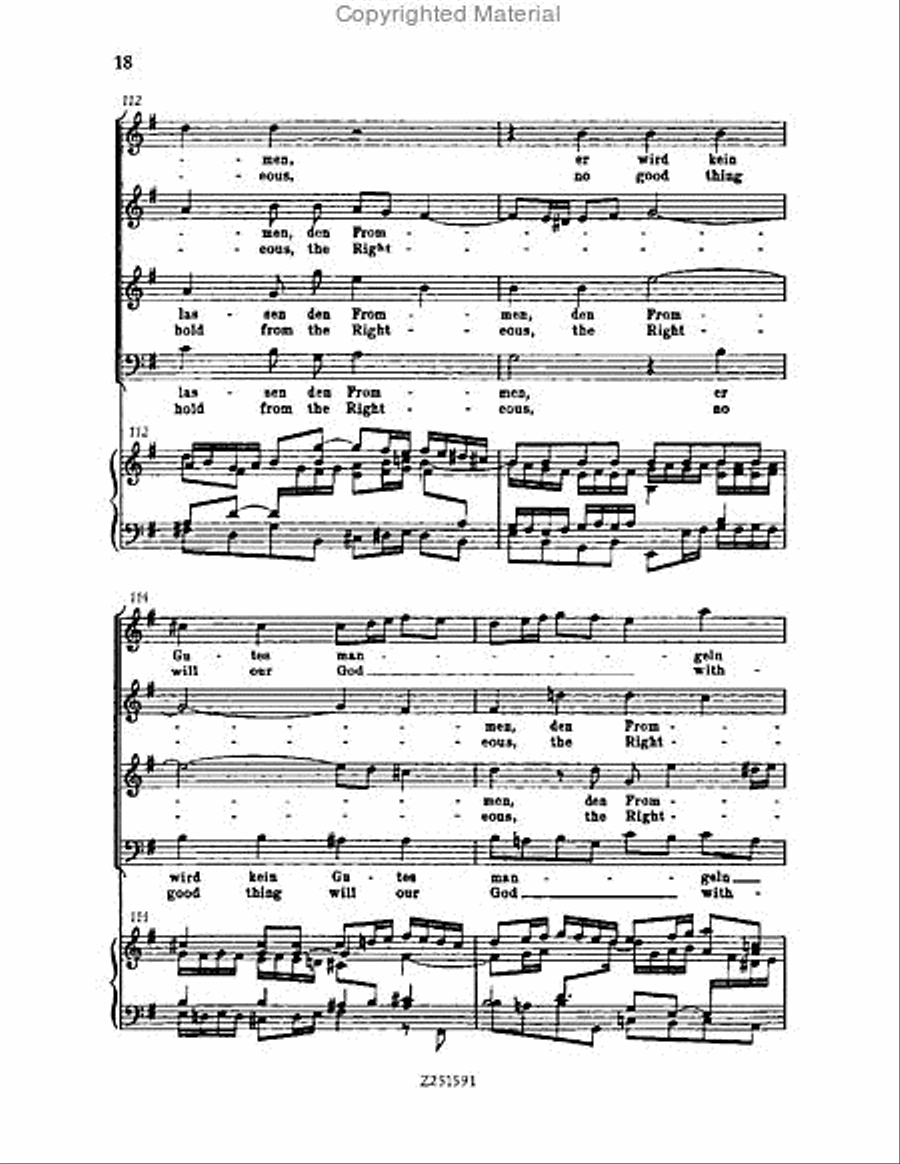 Gott, der Herr, ist Sonn' und Schild, BWV 79 Choir scores gallery preview page 18