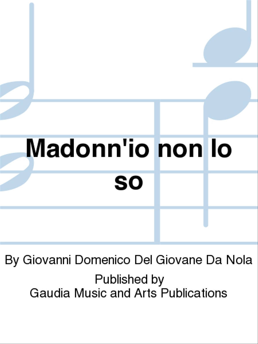 Madonn'io non lo so Choir scores gallery preview page 1