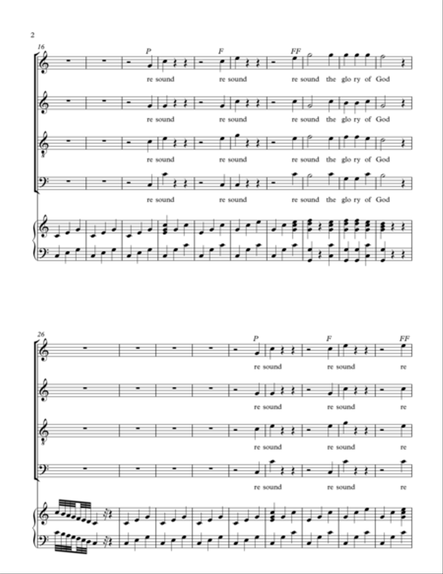 RESOUND THE GLORY OF GOD (ENDLESS PRAISE) 4-Part scores gallery preview page 2