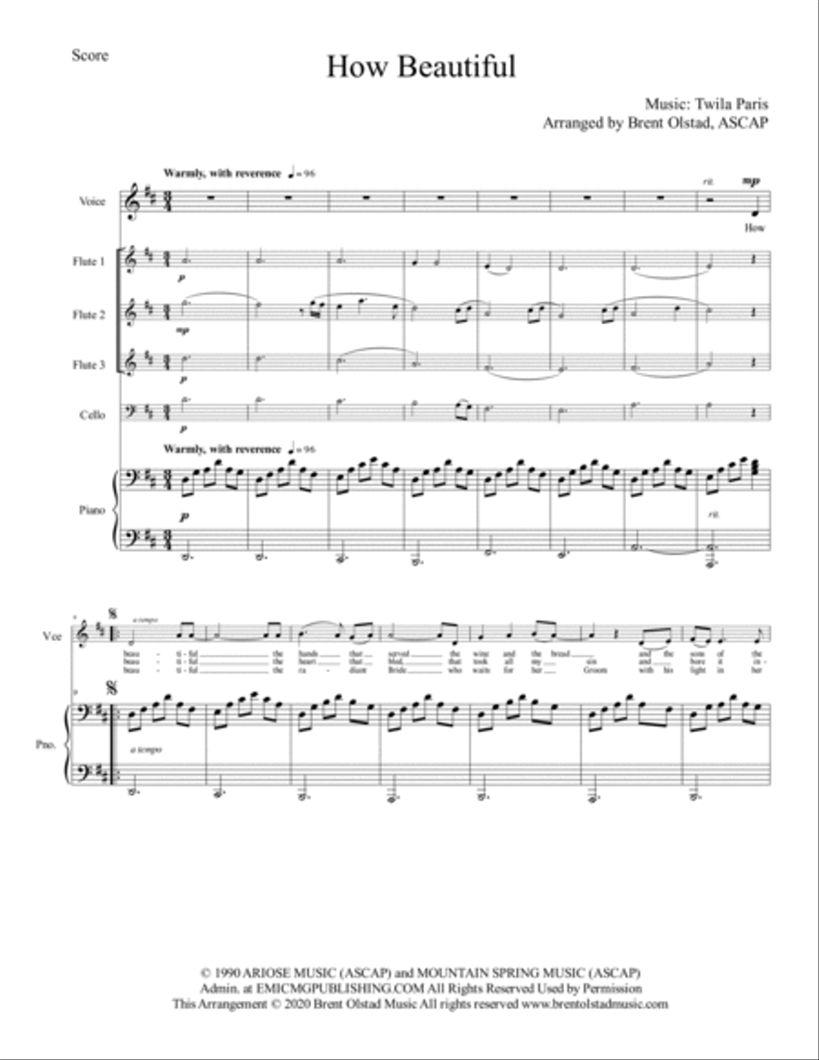 How Beautiful How Beautiful Flute scores gallery preview page 2