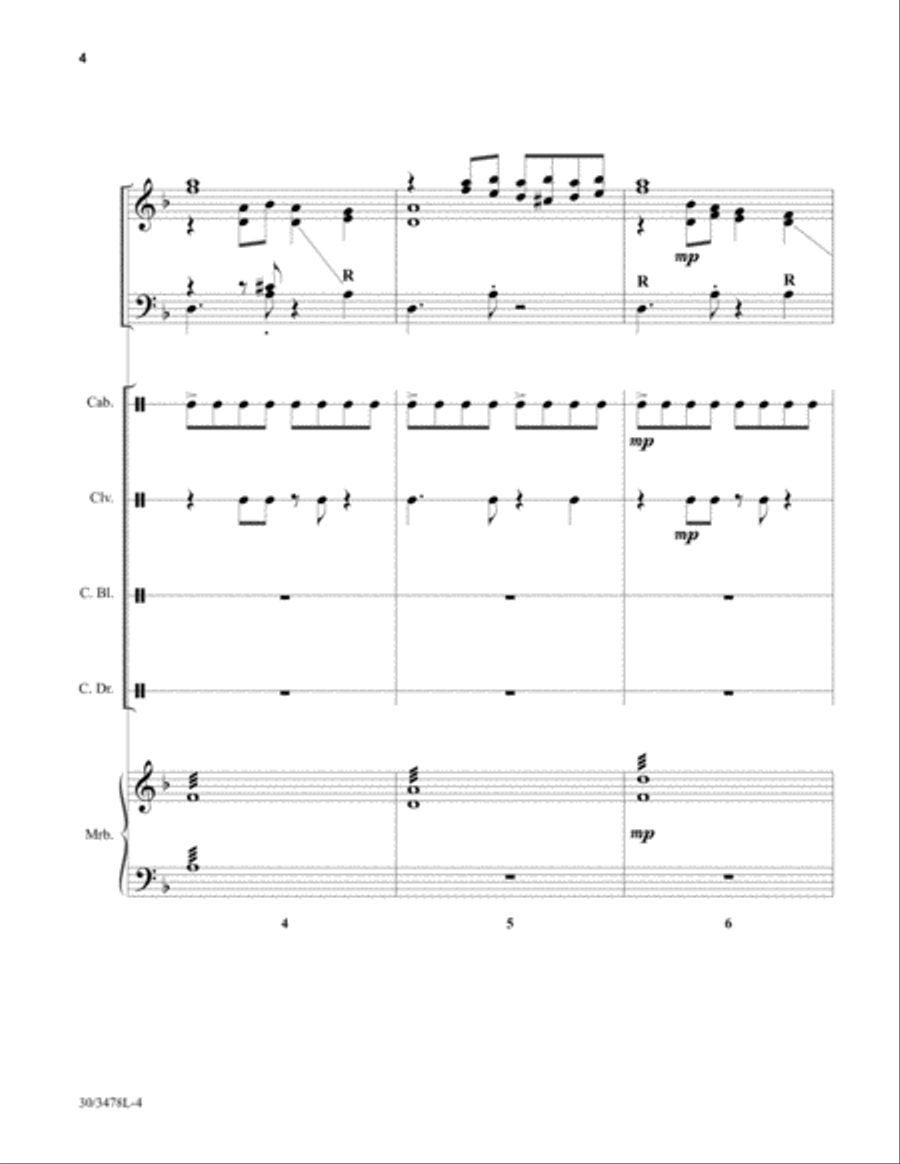 Song of the Wise Men - Percussion and Marimba Score and Parts Marimba scores gallery preview page 4