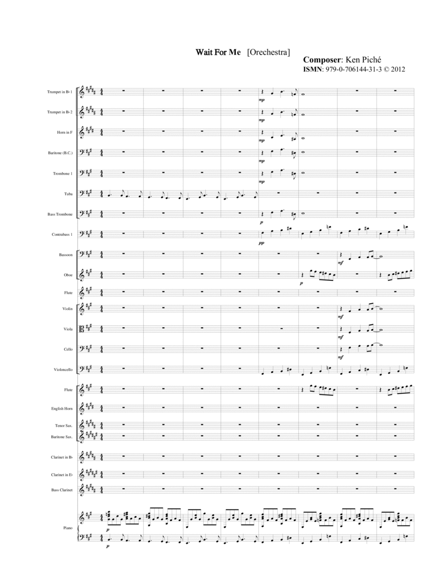 Wait For Me English Horn scores gallery preview page 1
