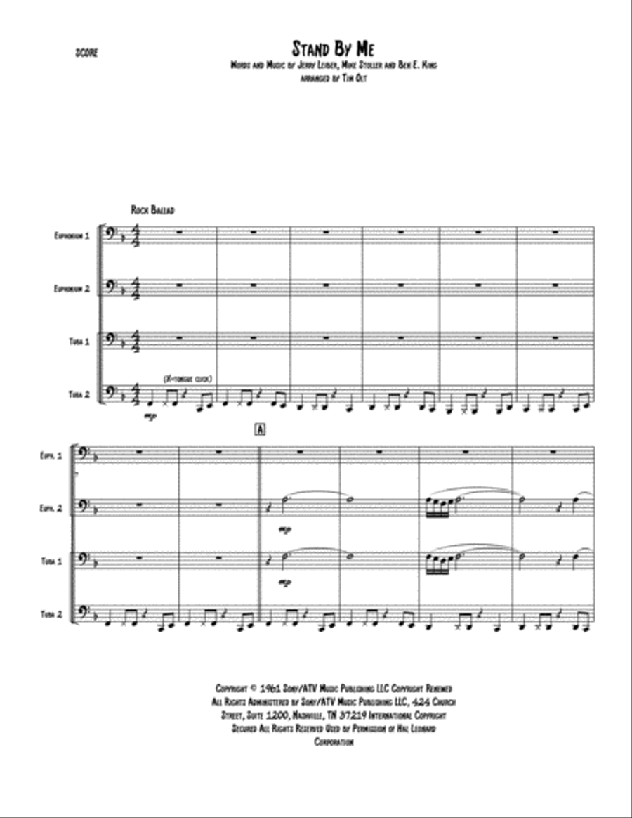 Stand By Me Brass Ensemble scores gallery preview page 1