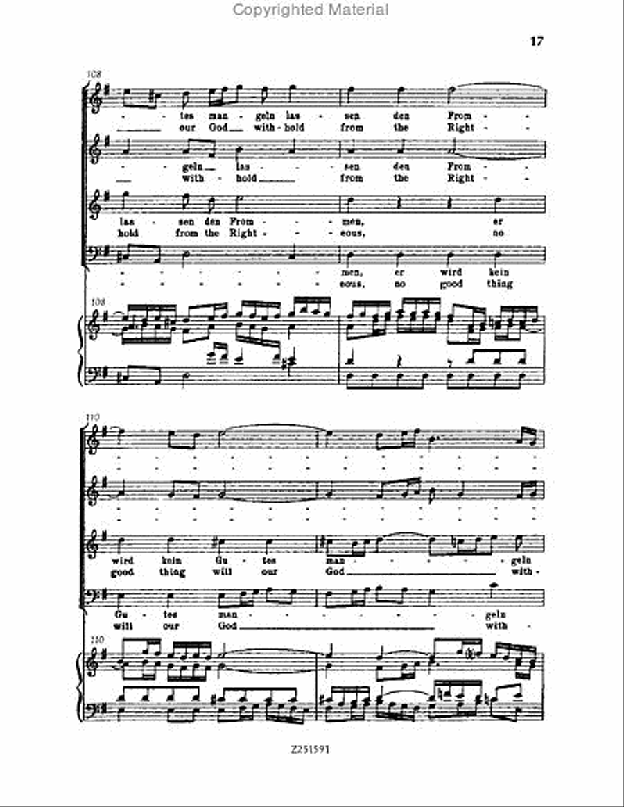 Gott, der Herr, ist Sonn' und Schild, BWV 79 Choir scores gallery preview page 17