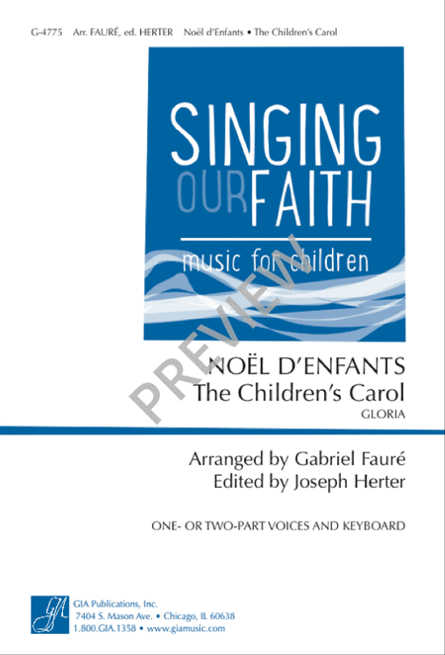 Noël D’Enfants Noël D’Enfants Unison Choir scores gallery preview page 1