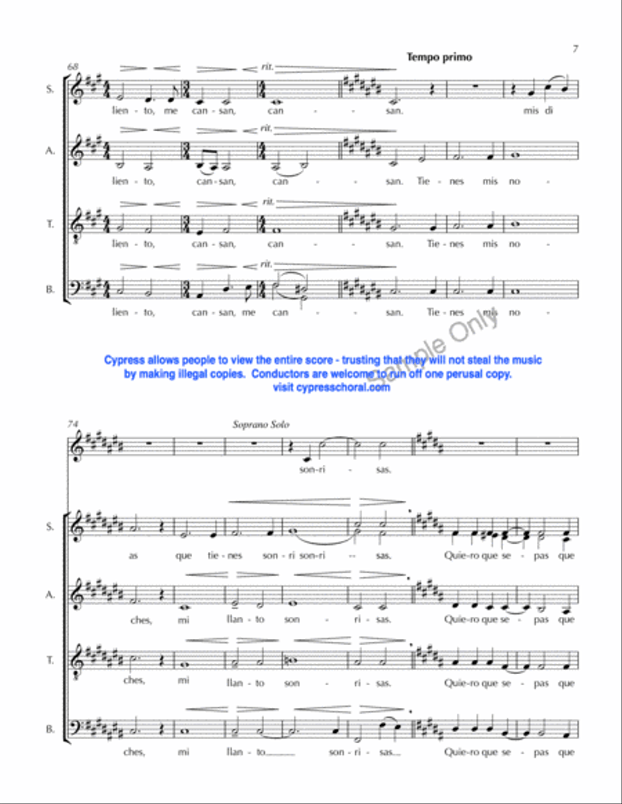 Distancia Distancia SSAATB scores gallery preview page 7