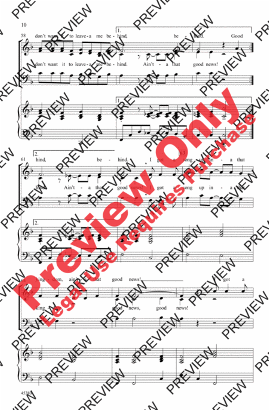 Ain't-a That Good, Good News! 3-Part scores gallery preview page 10