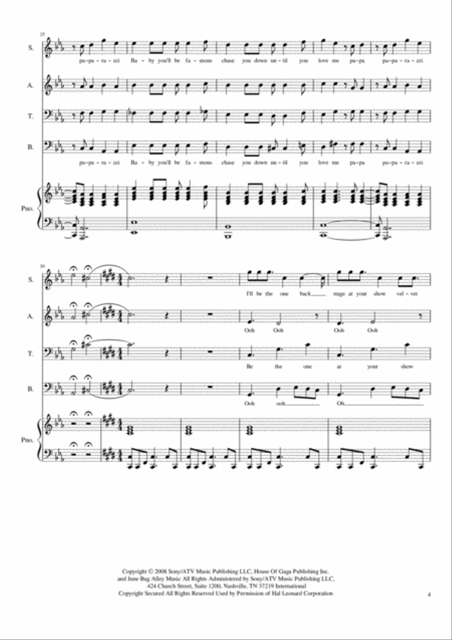 Paparazzi 4-Part scores gallery preview page 4