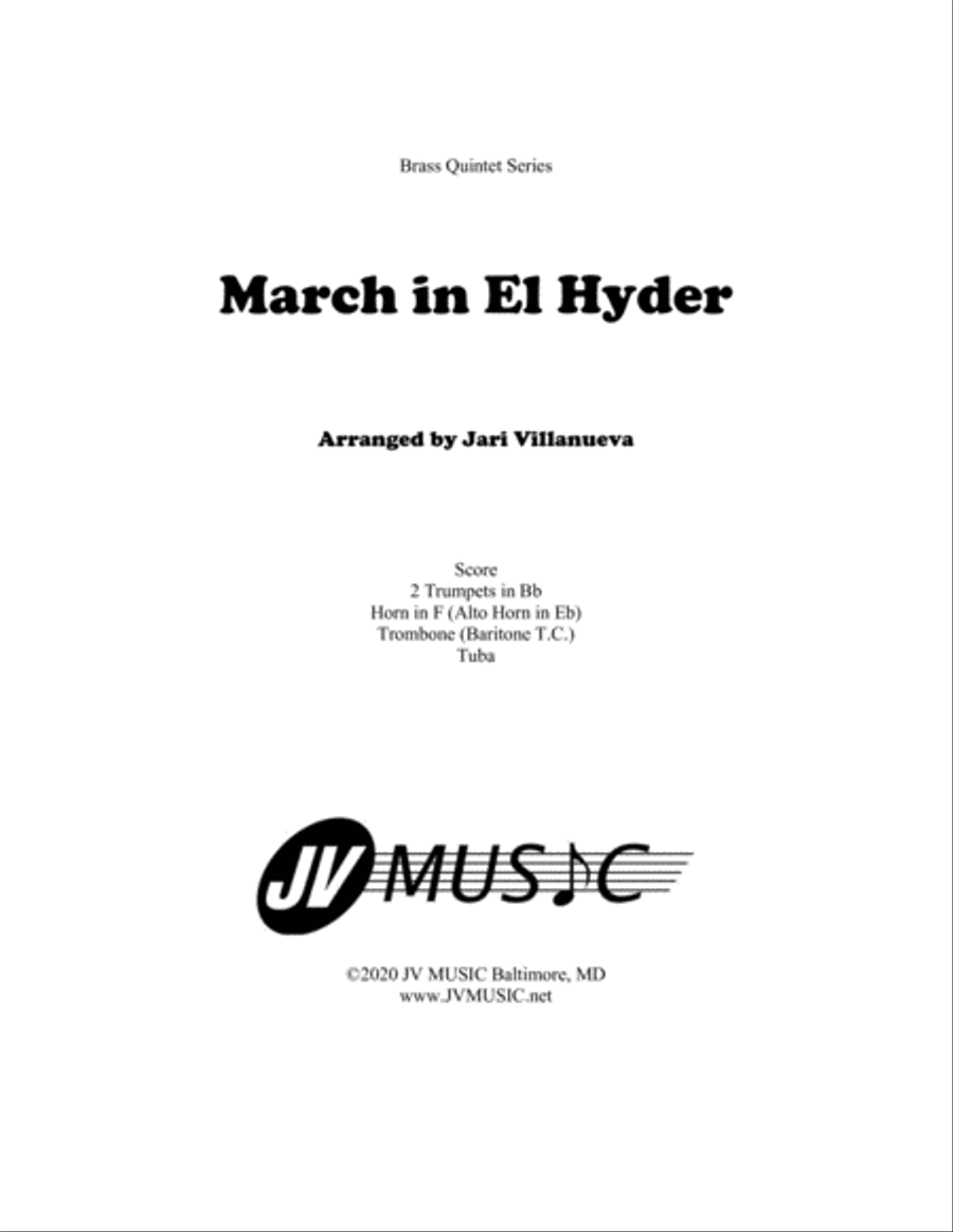 March in El Hyder For Brass Quintet Brass Quintet scores gallery preview page 1