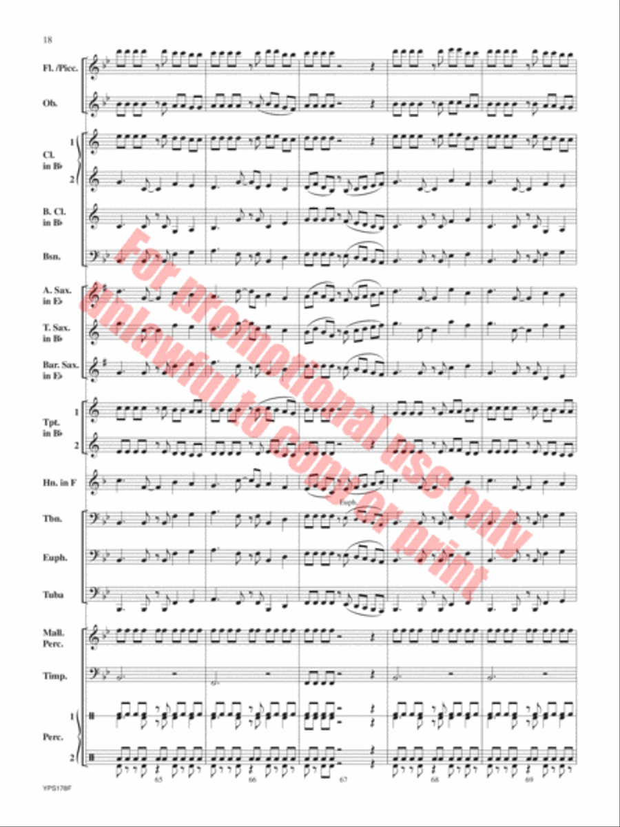 Cinco de Corazones Concert Band scores gallery preview page 19