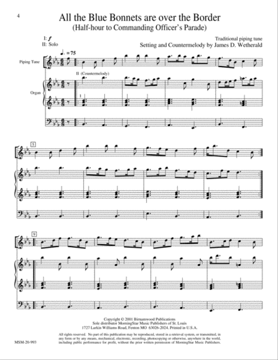 Highland Cathedral Bagpipe scores gallery preview page 4