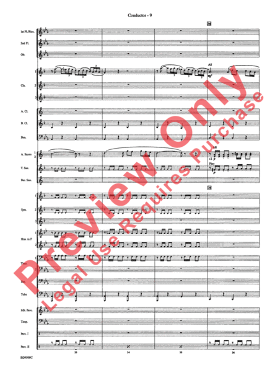 Procession of the Sardar (from Caucasian Sketches) Concert Band scores gallery preview page 12