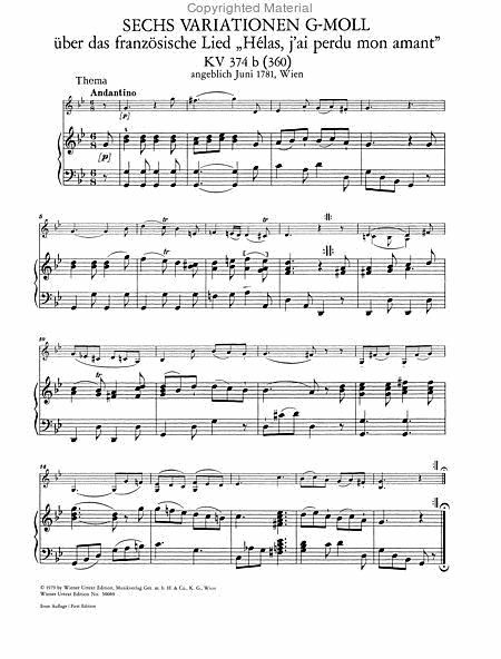 Variations for Piano and Violin