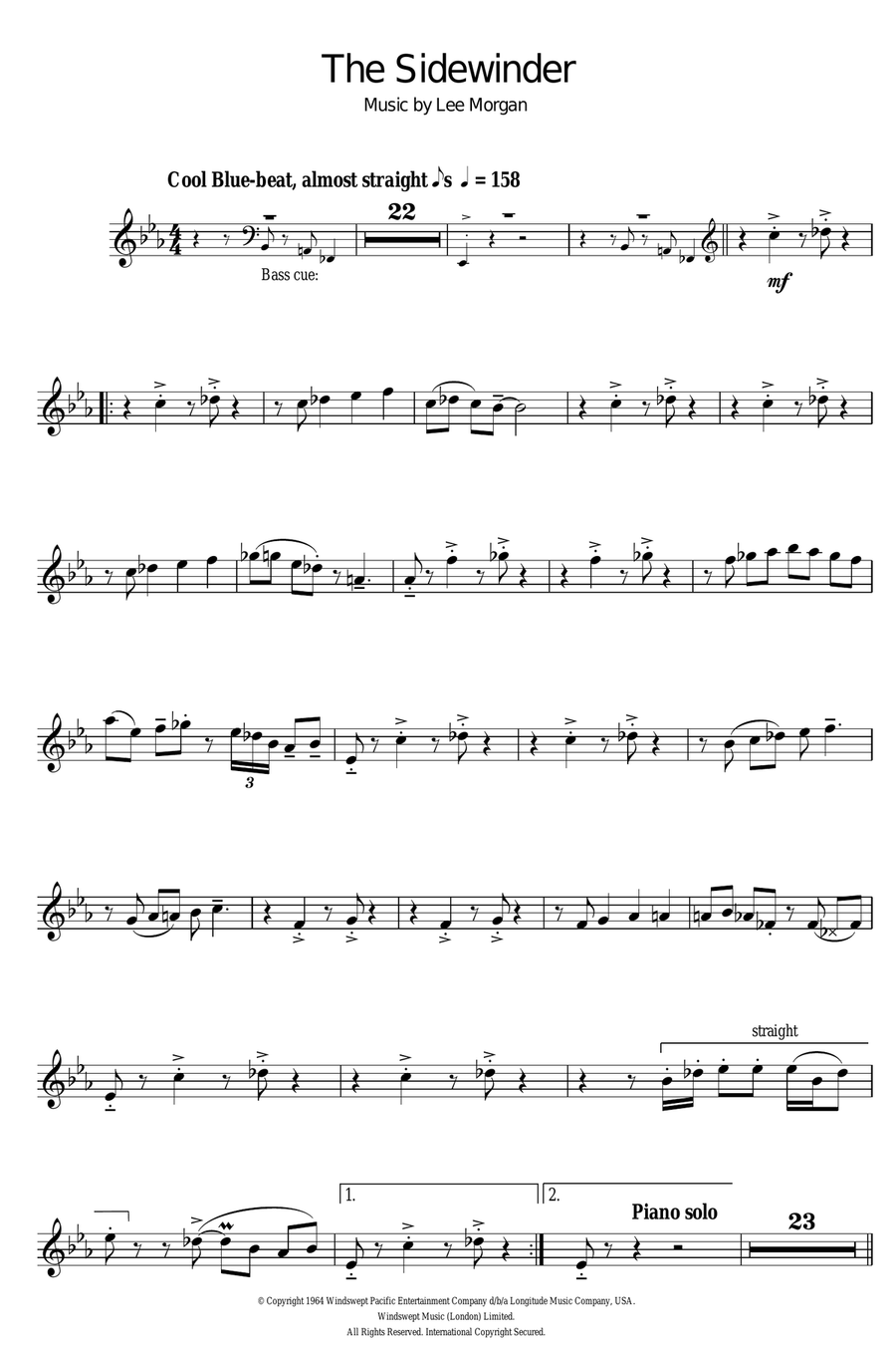 The Sidewinder Flute Solo scores gallery preview page 1