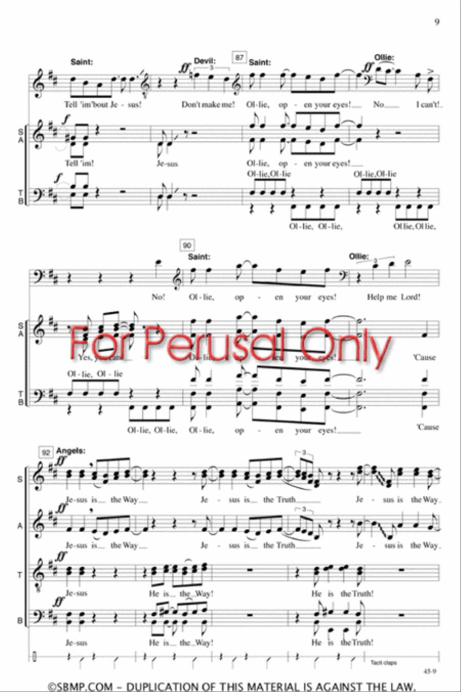 Wake Up, Ollie Brown! - SATB Octavo 4-Part scores gallery preview page 8