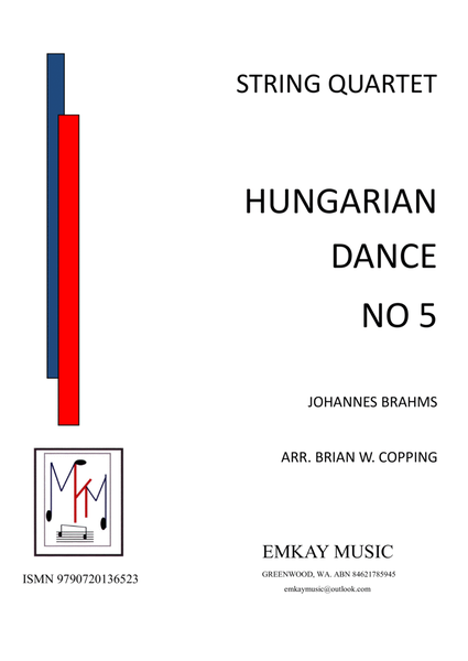 HUNGARIAN DANCE NO 5 - STRING QUARTET image number null