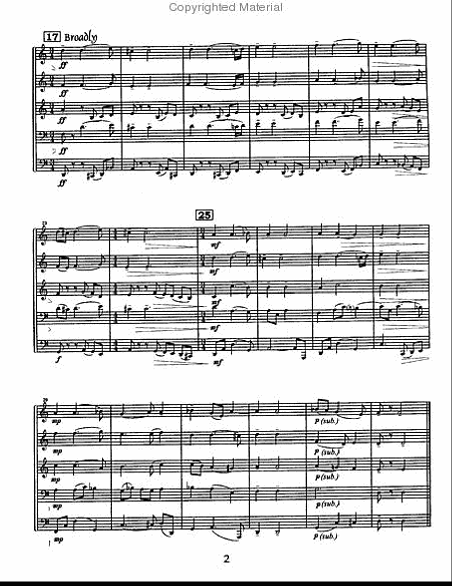 Foliations Brass Quintet scores gallery preview page 4