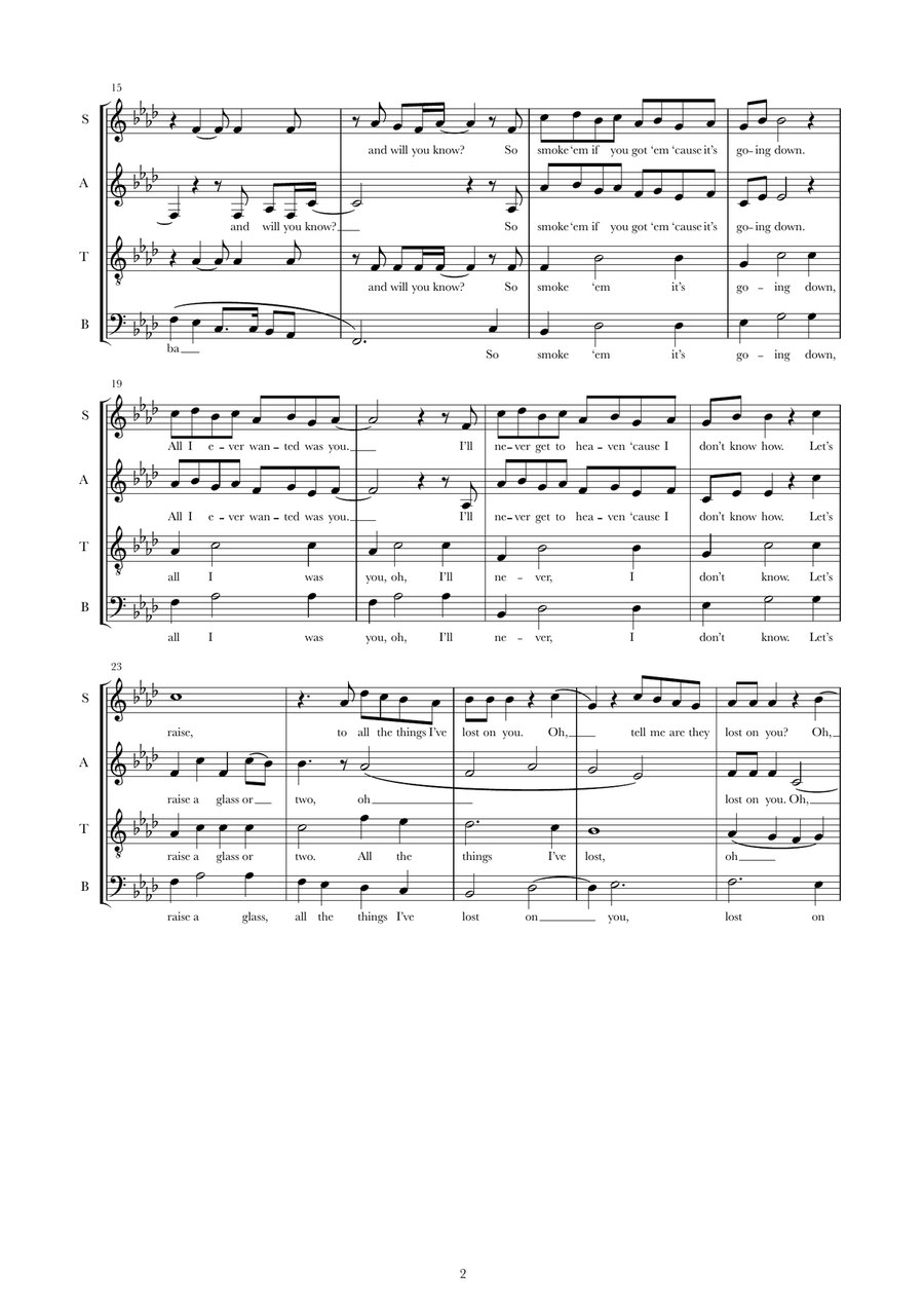 Lost On You 4-Part scores gallery preview page 2