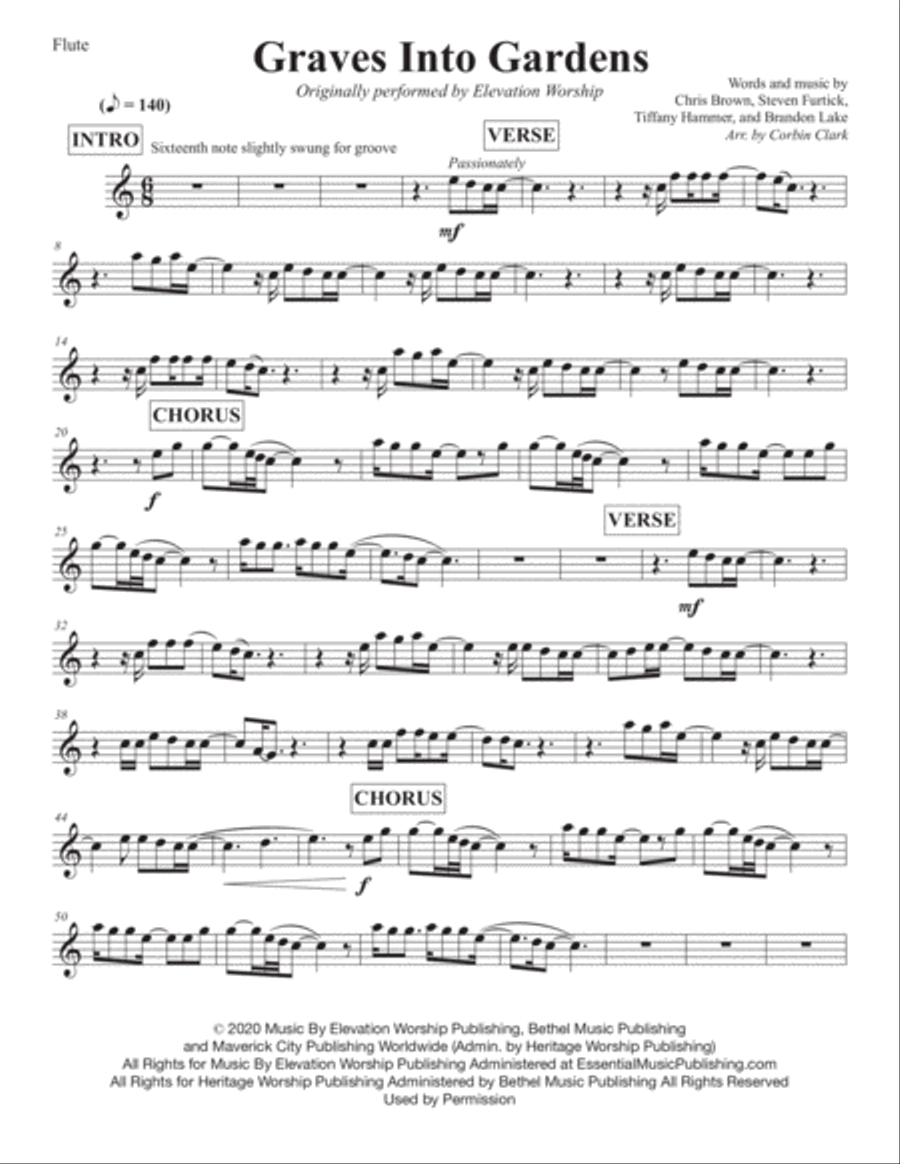Graves Into Gardens Flute Solo scores gallery preview page 2