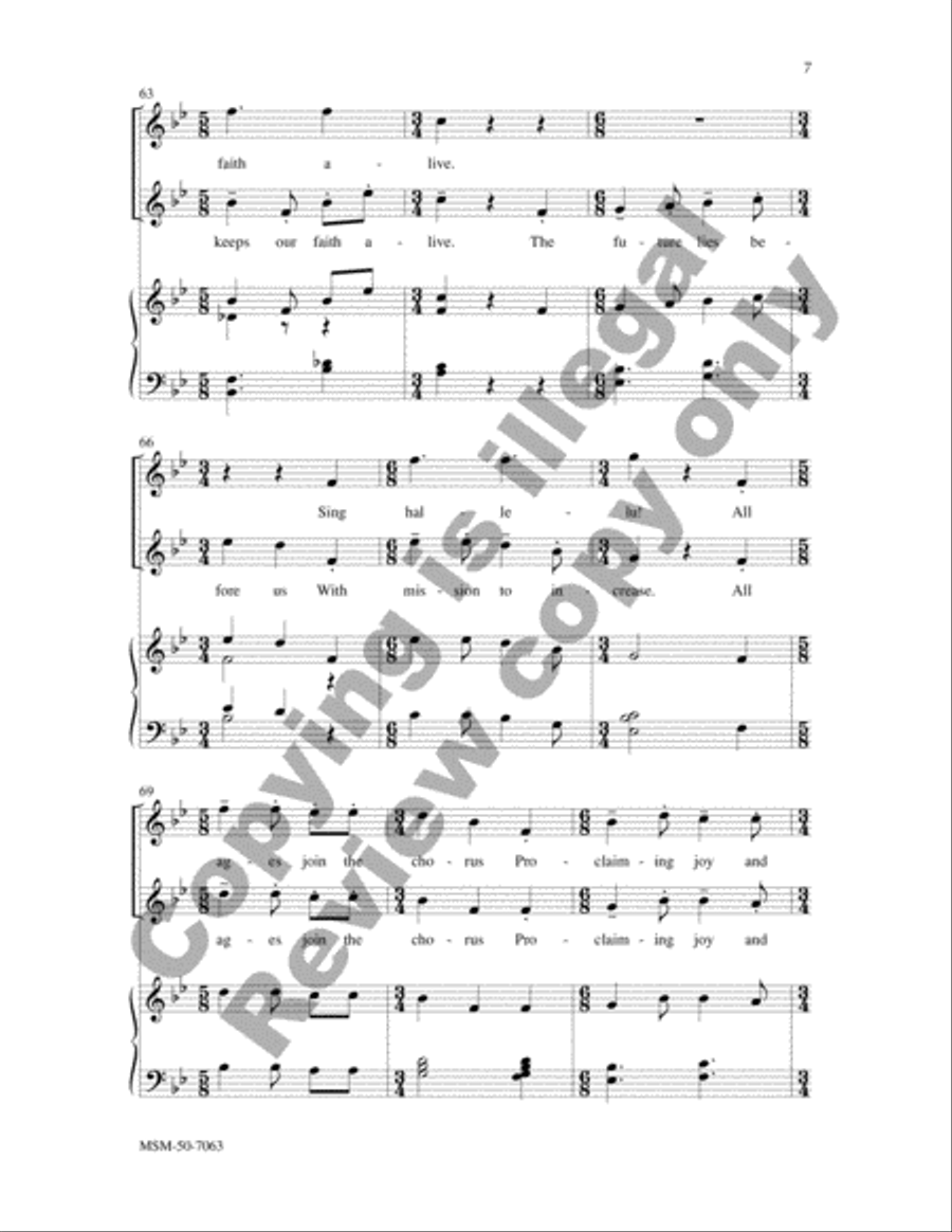 Sing Praise and Hallelujah! 3-Part scores gallery preview page 7