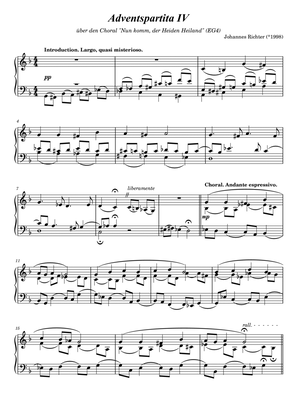 Partita / Variationen "Nun komm, der Heiden Heiland" Op.4/4