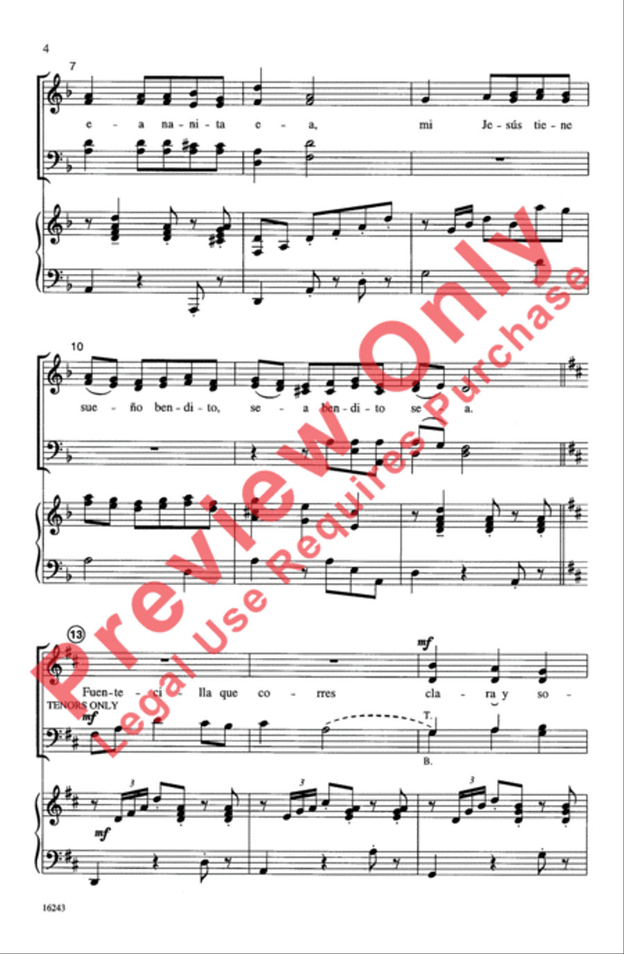 A La Nanita Nana A La Nanita Nana 4-Part scores gallery preview page 4