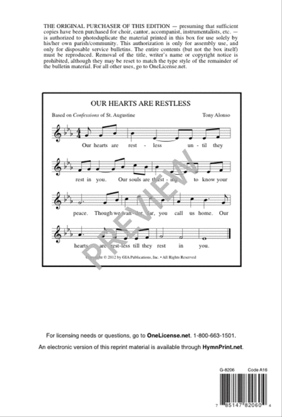 Our Hearts Are Restless 4-Part scores gallery preview page 15