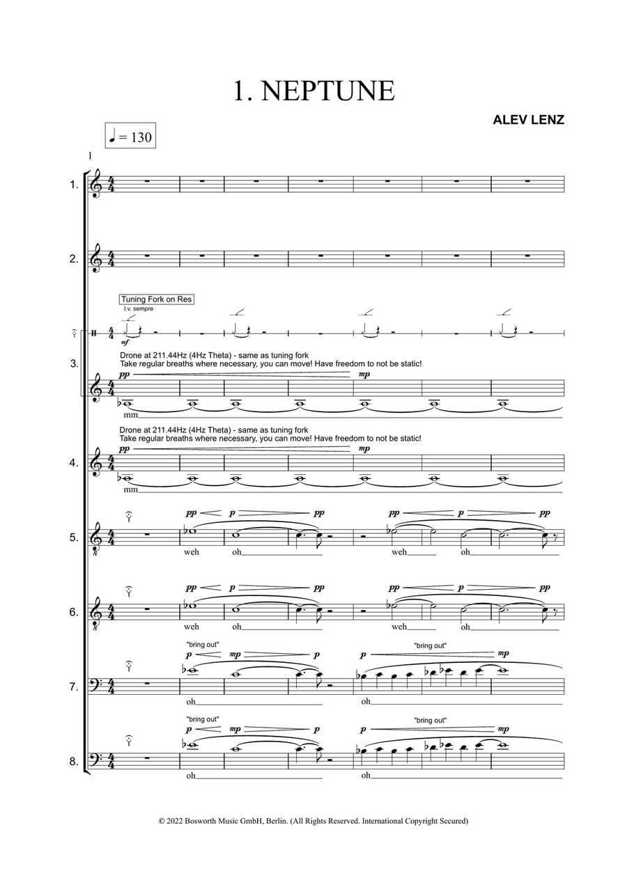 7 Planets Choir scores gallery preview page 1