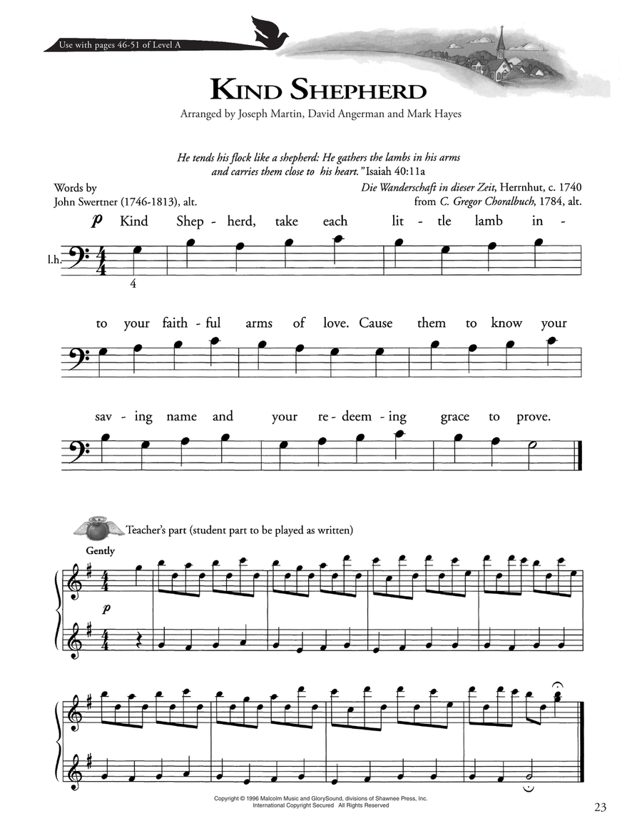 Kind Shepherd Piano Method scores gallery preview page 1