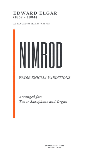 Elgar – Nimrod (for Tenor Saxophone and Organ) image number null
