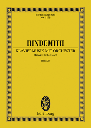 Book cover for Klaviermusik mit Orchester, Op. 29