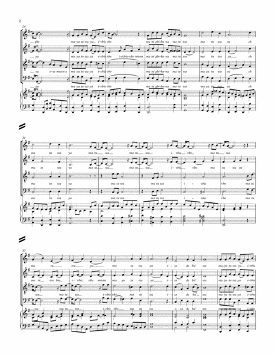 MA TU WA YA 4-Part scores gallery preview page 2