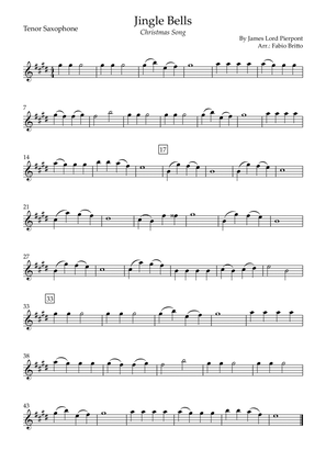 Jingle Bells (Christmas Song) for Tenor Saxophone Solo