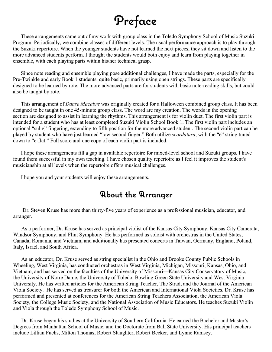 Danse Macabre for Violin Duet String Duet scores gallery preview page 3