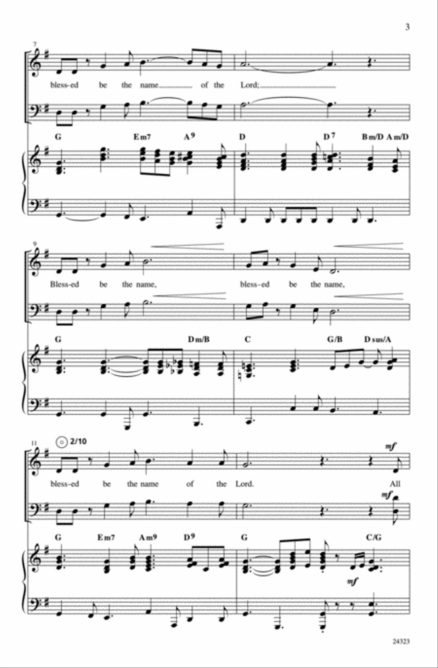 Blessed Be the Name 4-Part scores gallery preview page 3