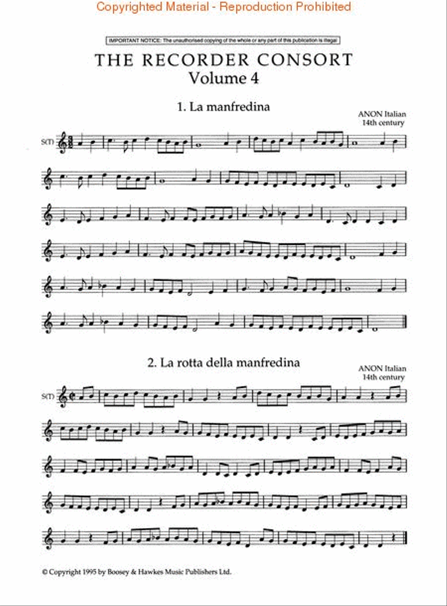 The Recorder Consort 4 Recorder scores gallery preview page 2