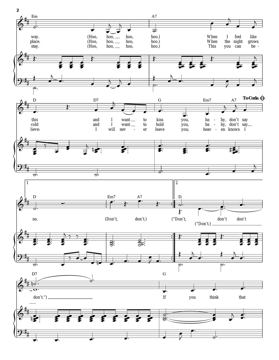 Don't Don't Piano, Vocal scores gallery preview page 2