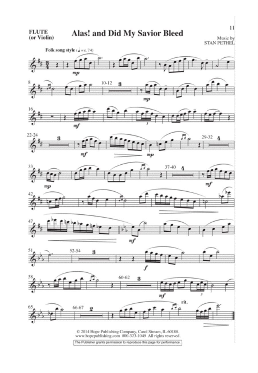 Alas! and Did My Savior Bleed 4-Part scores gallery preview page 12