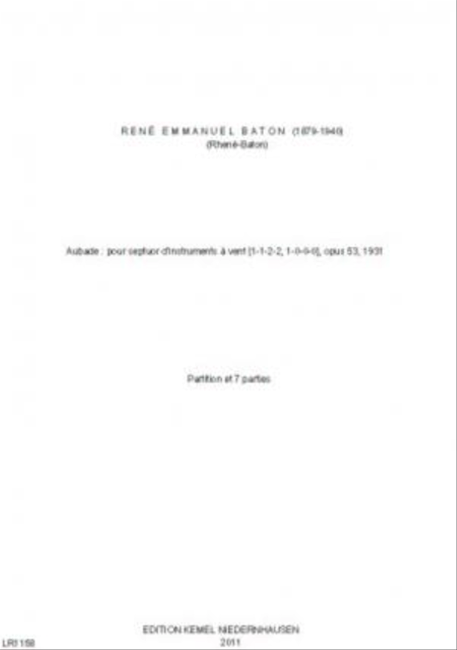 Aubade Chamber Music scores gallery preview page 1