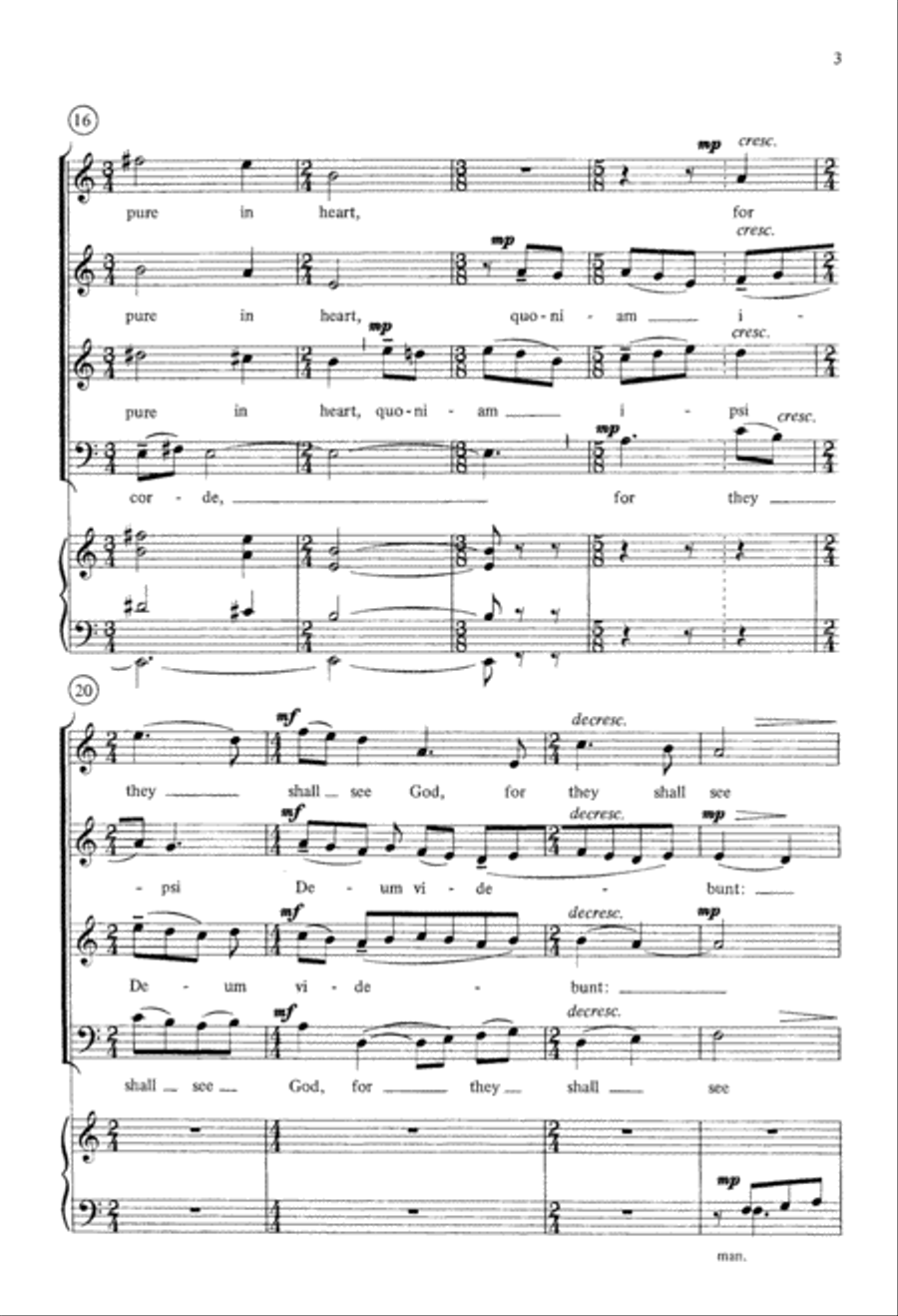 For the Feast of All Saints 4-Part scores gallery preview page 4
