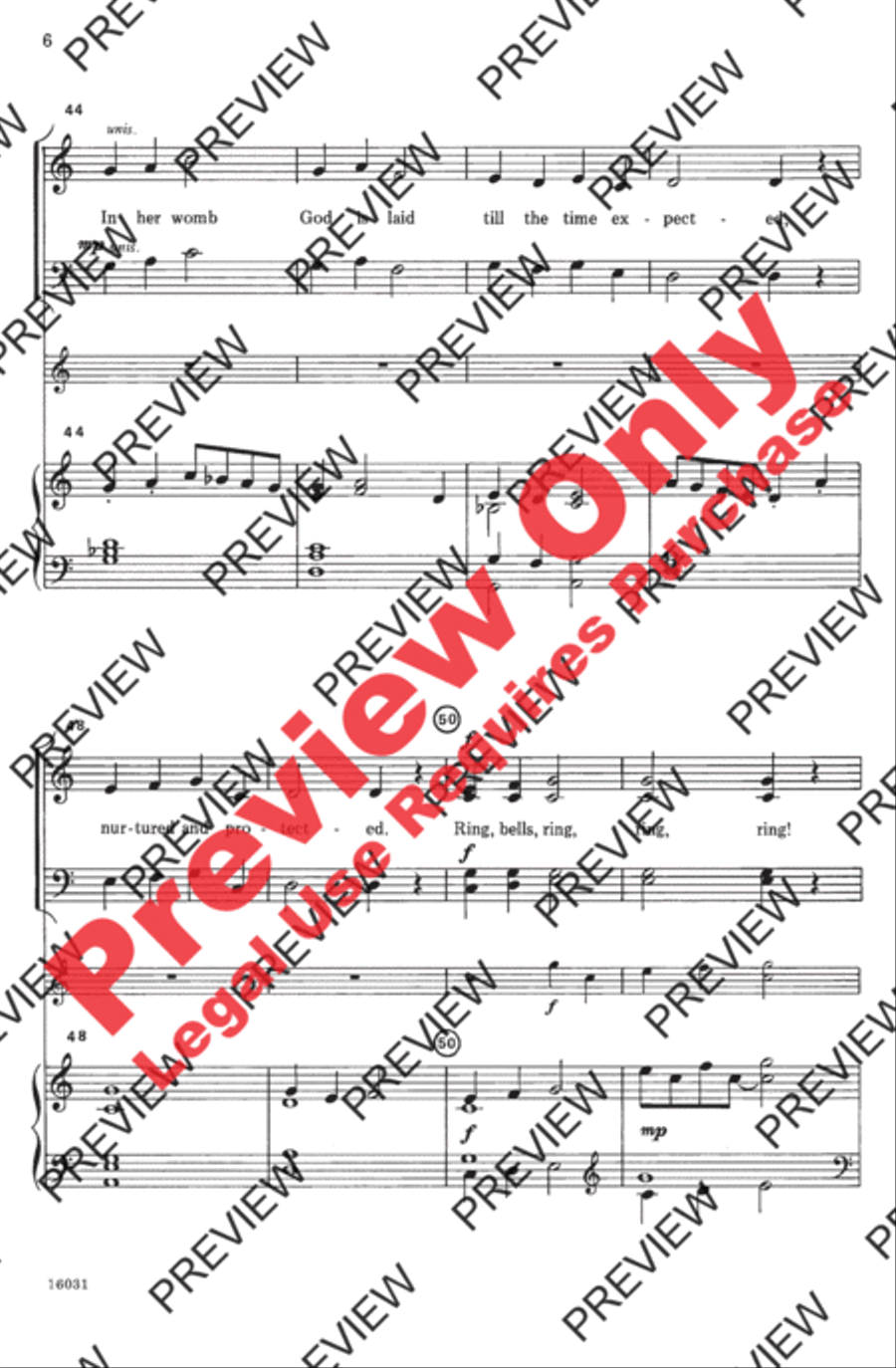 Who Will Make Him Welcome? 4-Part scores gallery preview page 6