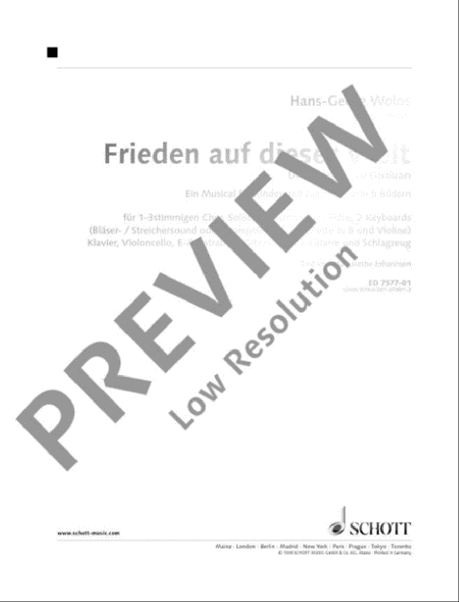 Frieden auf dieser Welt Choir scores gallery preview page 2