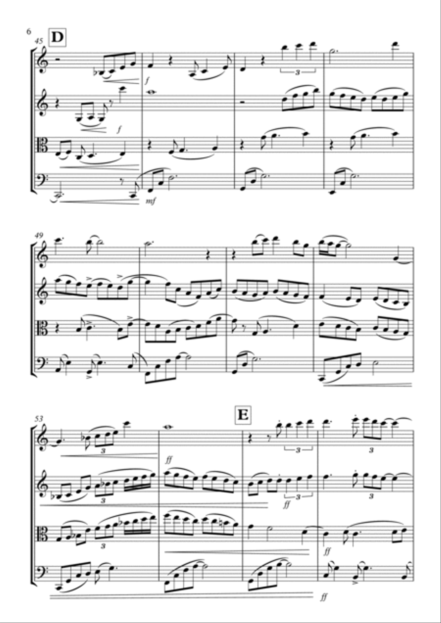 Endless Love String Quartet scores gallery preview page 6