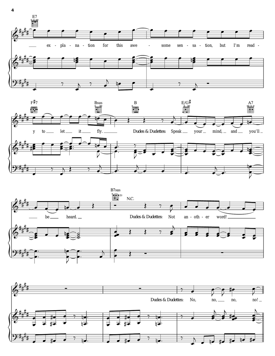 Stick To The Status Quo Piano, Vocal, Guitar scores gallery preview page 4