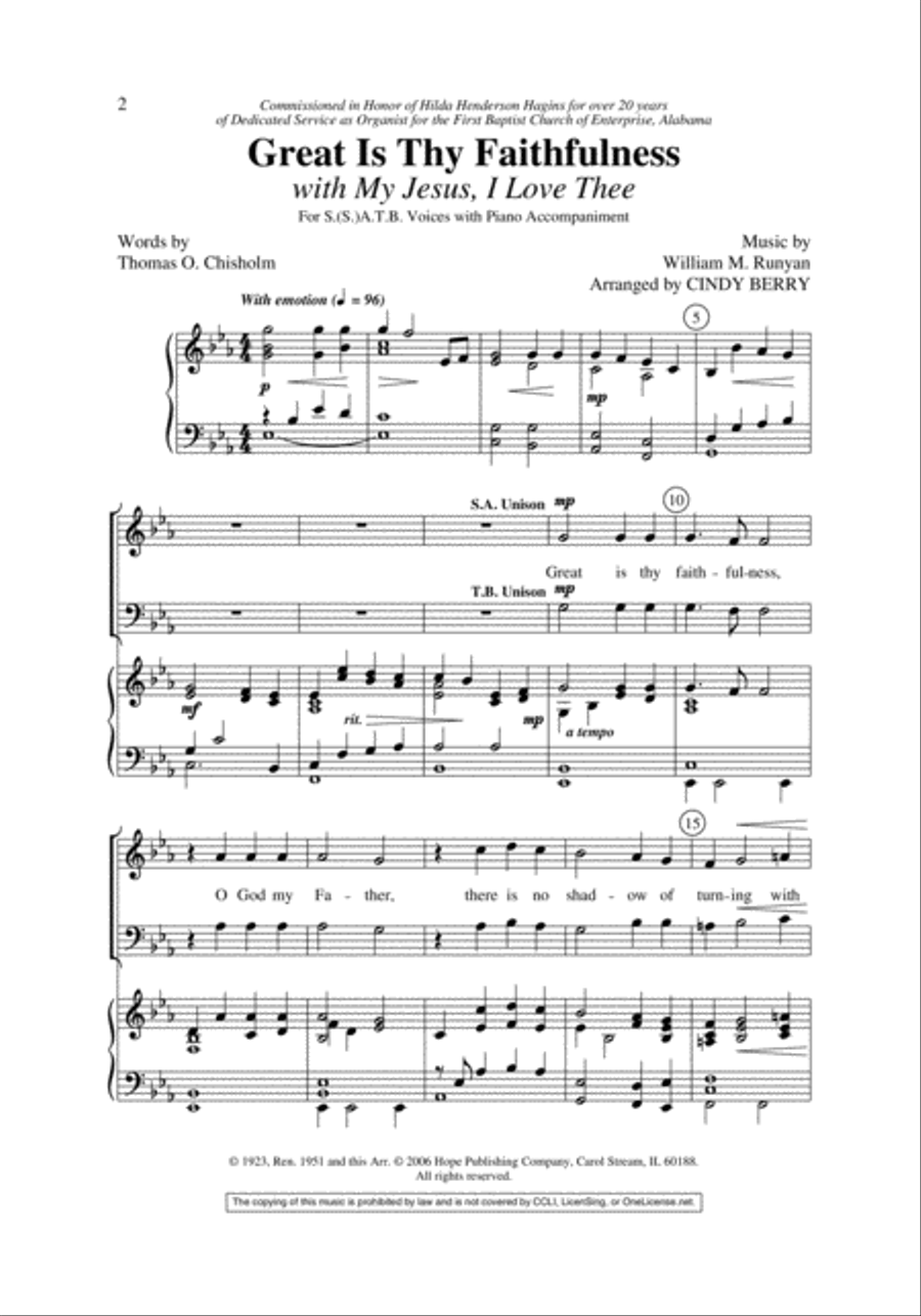 Great Is Thy Faithfulness Great Is Thy Faithfulness ATB scores gallery preview page 2