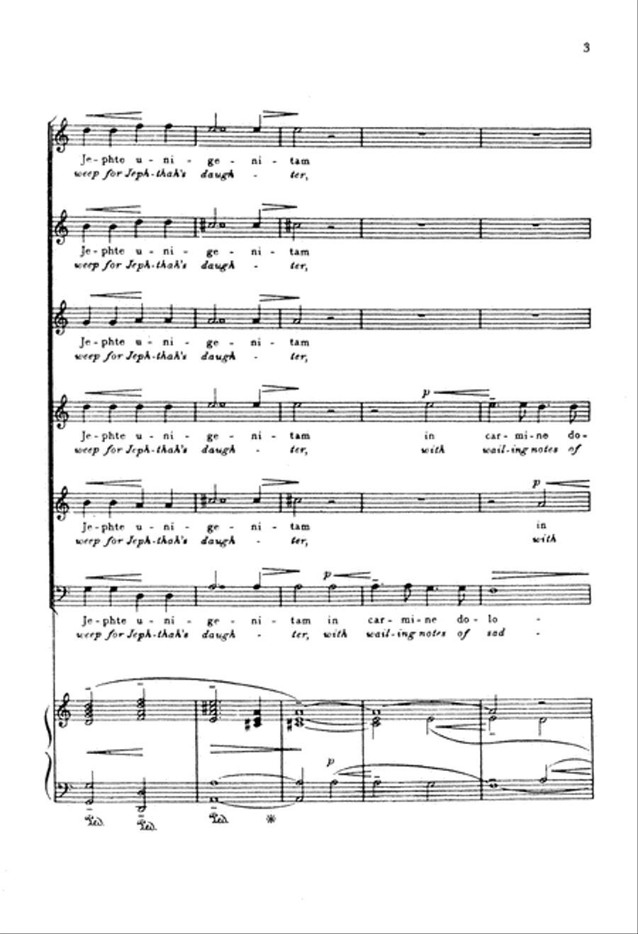 Jephtha: Plorate filii Israel (Lament, ye children of Israel) Choir scores gallery preview page 4