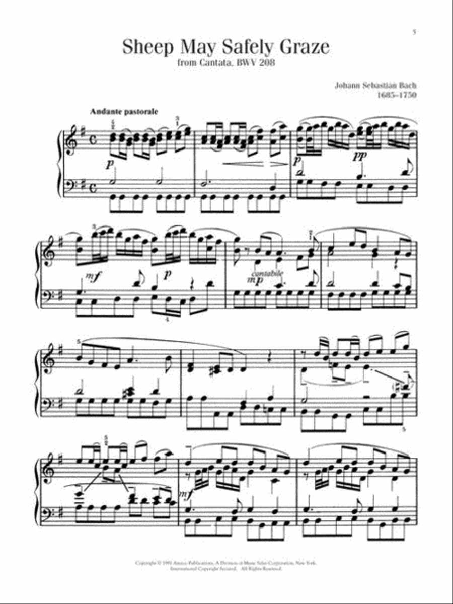 The Most Famous Classical Music for Easier Piano Piano Solo scores gallery preview page 5