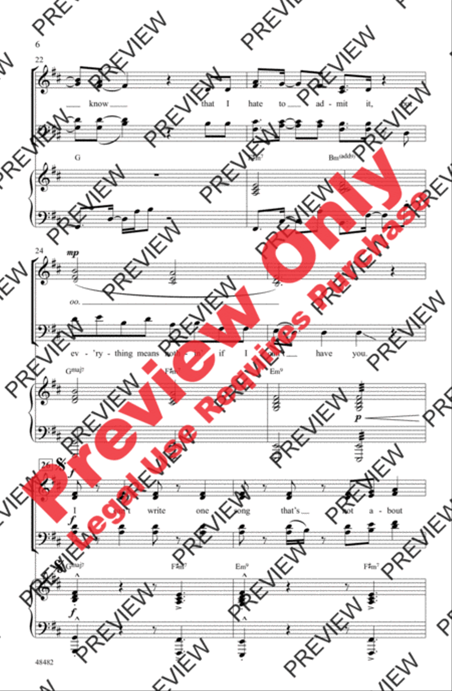 If I Can't Have You 4-Part scores gallery preview page 6