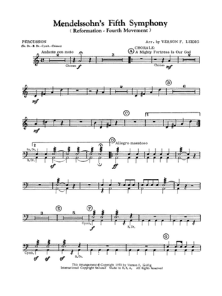 Mendelssohn's 5th Symphony "Reformation," 4th Movement: 1st Percussion