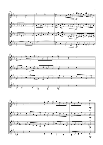 Turkey in the Straw - a Jazz Arrangement - for Clarinet Quartet image number null
